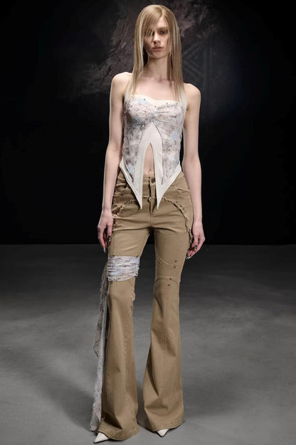 Chiffon Printed Halter Top
