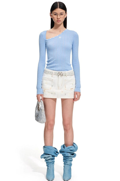 Pit Striped Long Sleeve Top