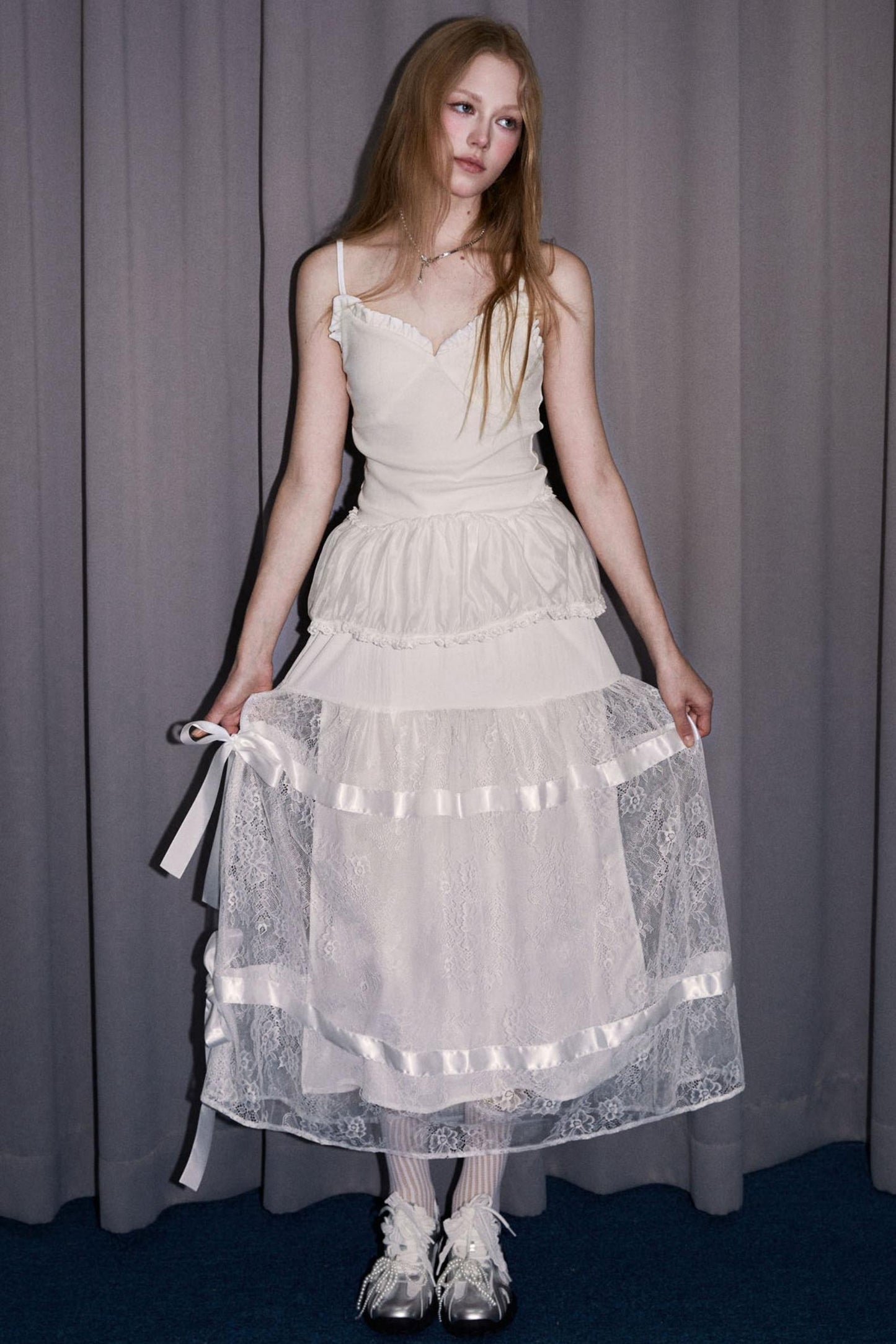 Romantic Bow Detail Long Skirt