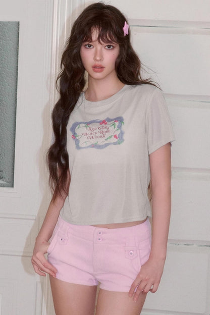 Retro Straight Short Sleeve T-Shirt