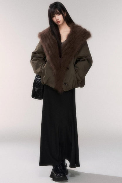 Thick Wool A-Line Skirt