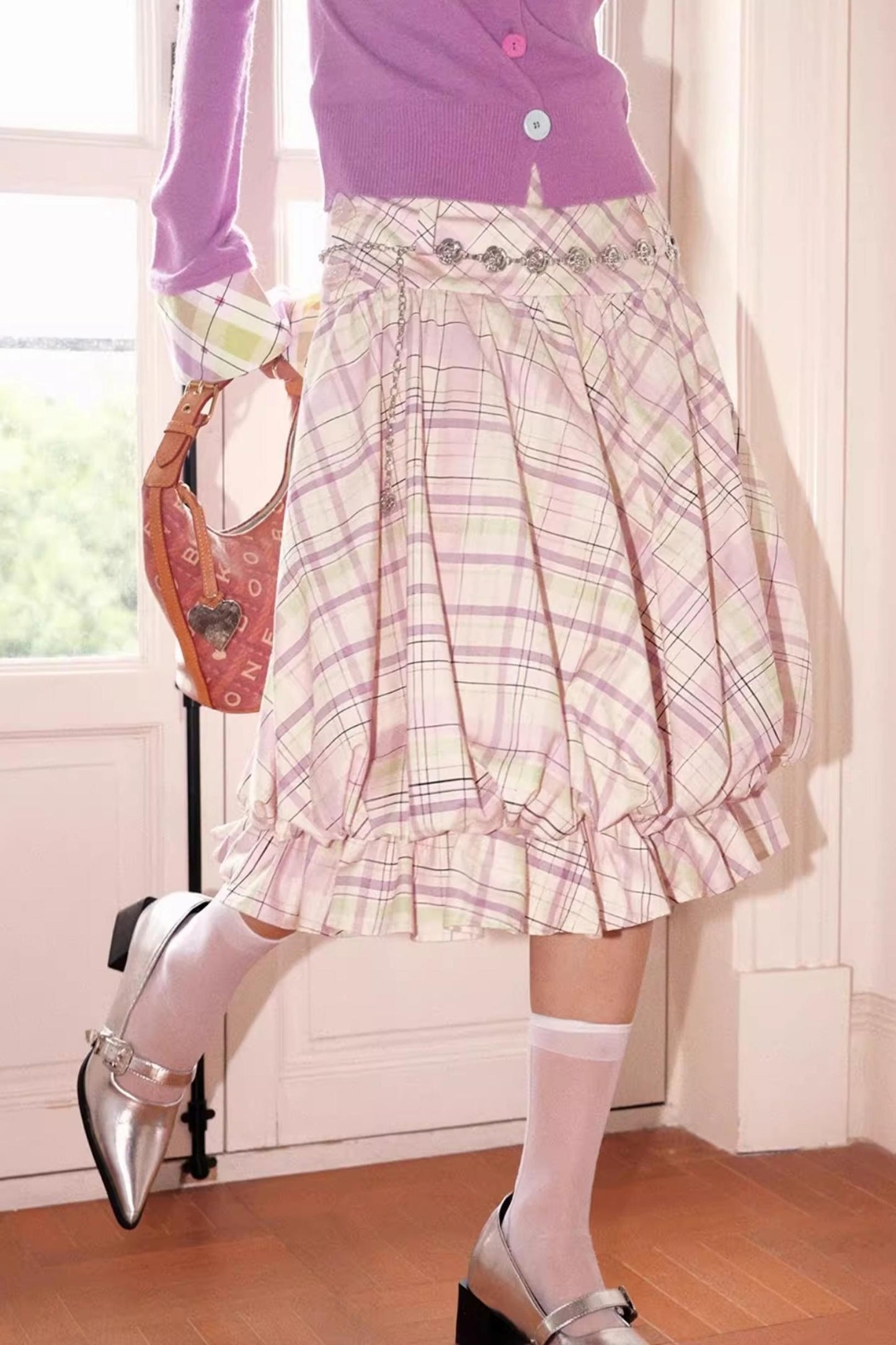Pink Flower Bud Skirt
