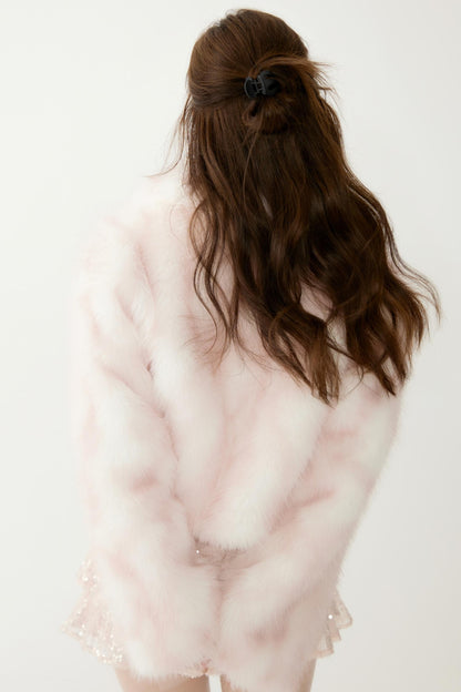 Gradient Faux Fur Jacket