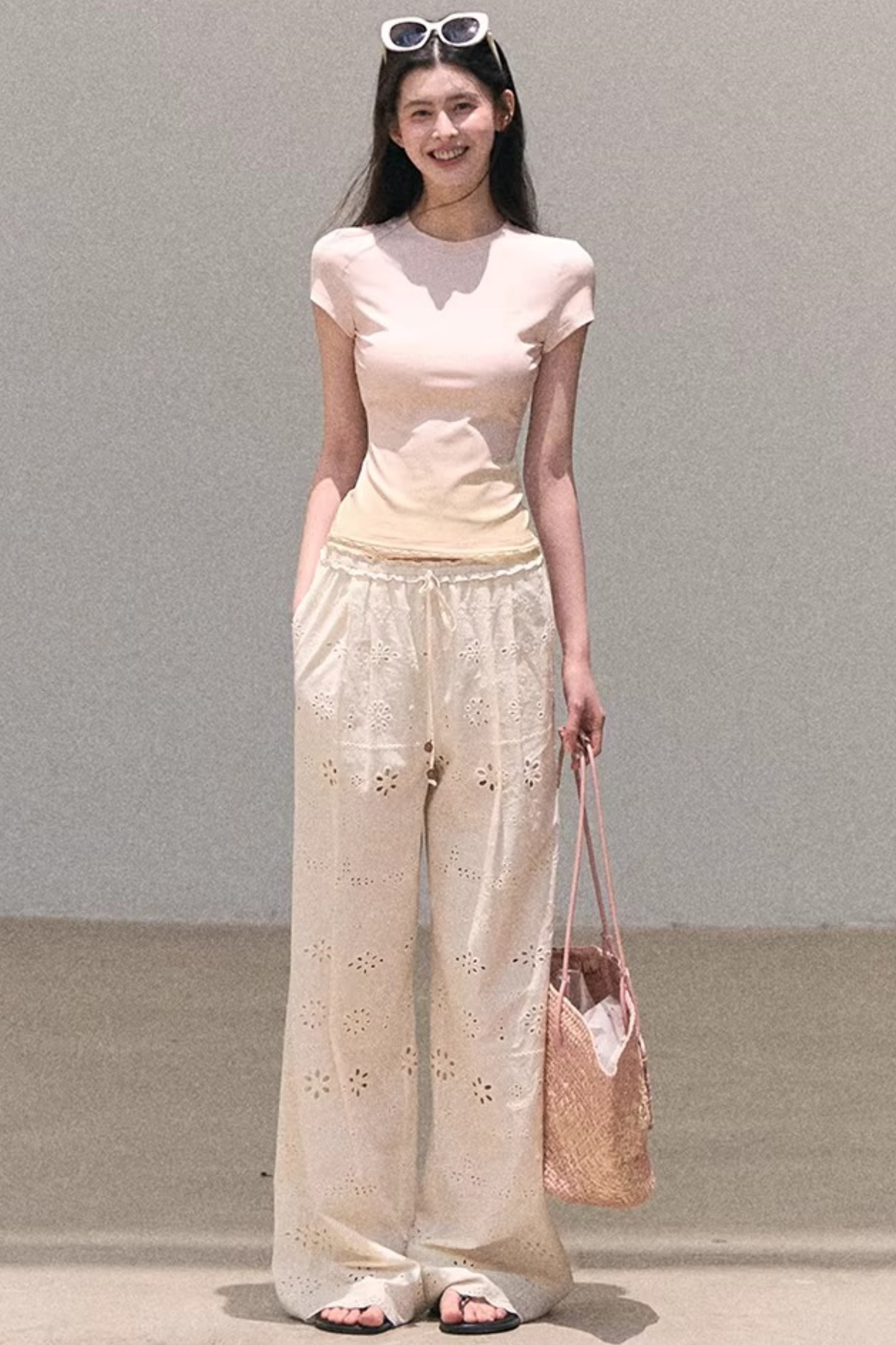 Pure Cotton Embroidered Pants
