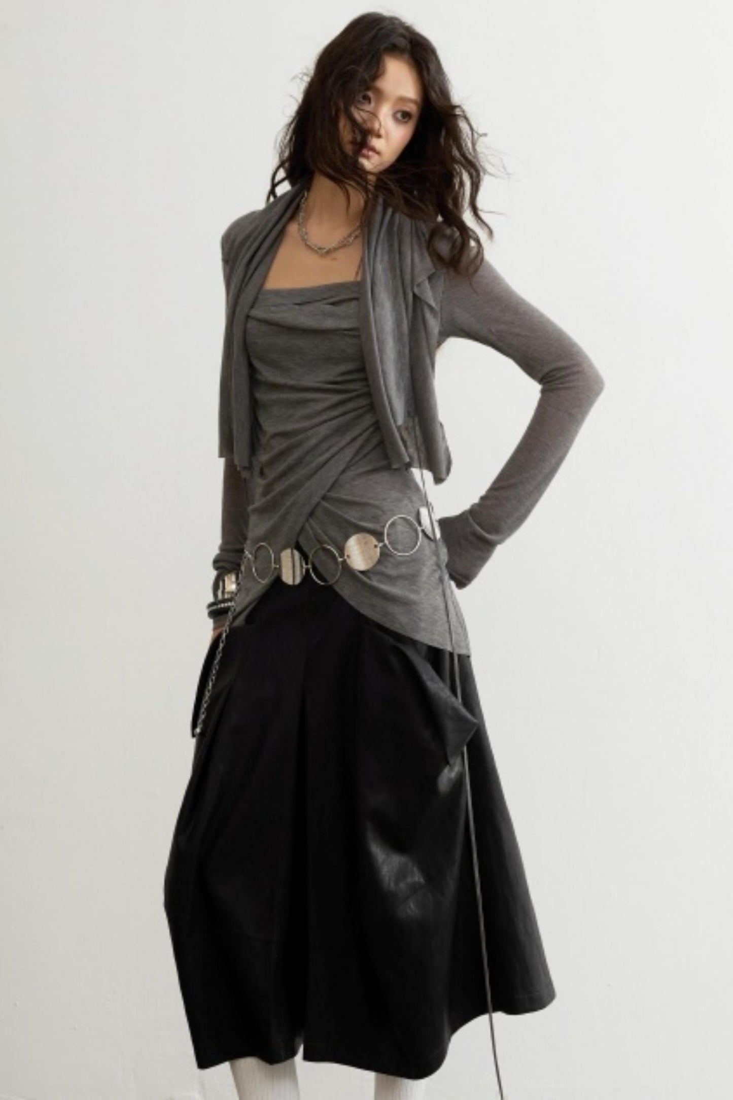 Classical Pleated Layered Top