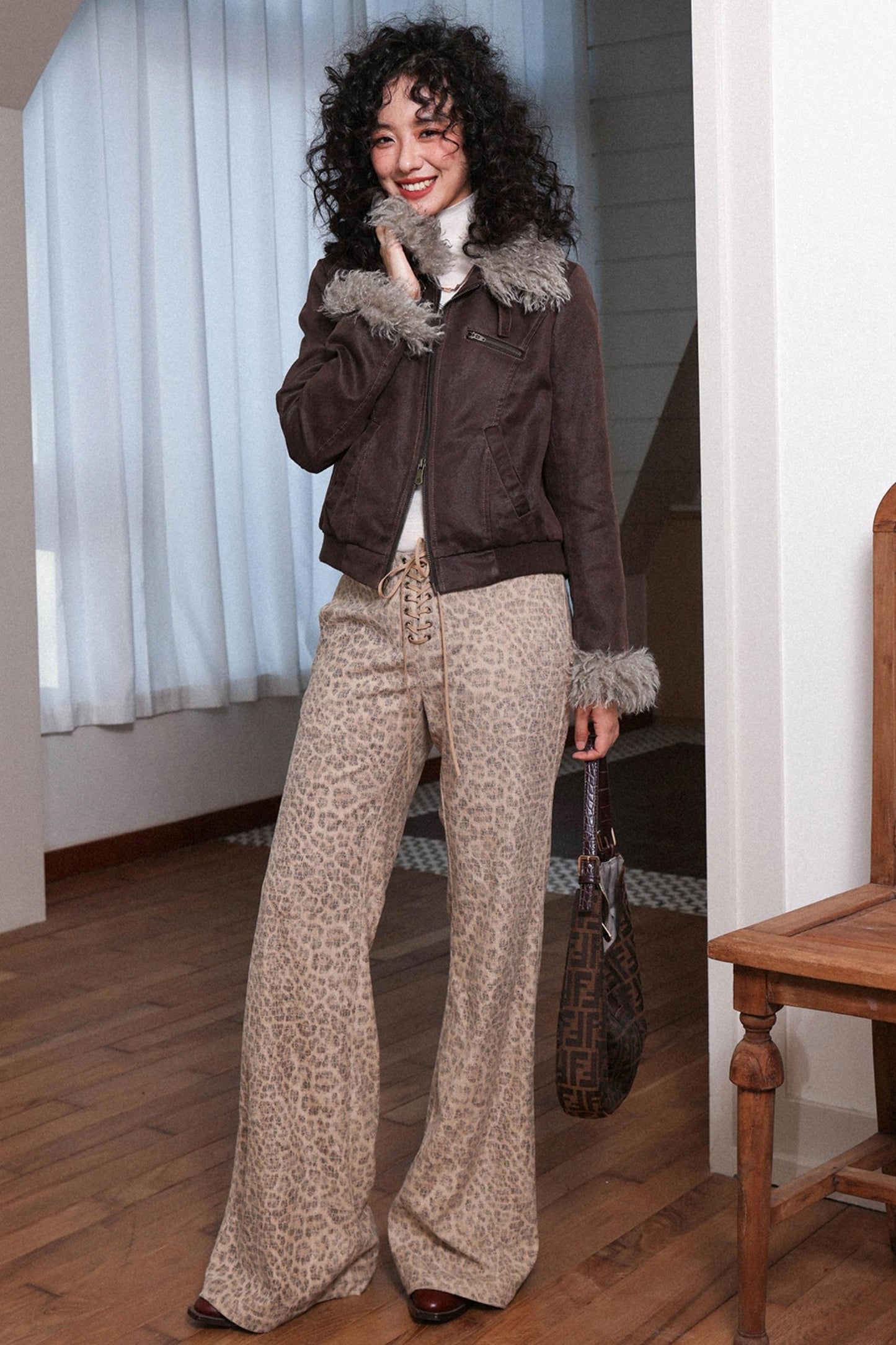 Gentle Cropped Leather Jacket