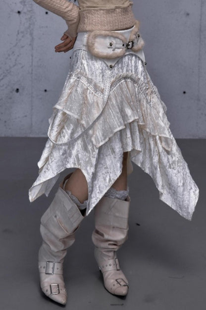 Retro Velvet Lace Skirt