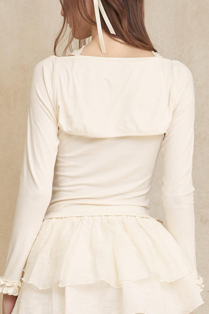 Stylish Apricot Ballet Top Set