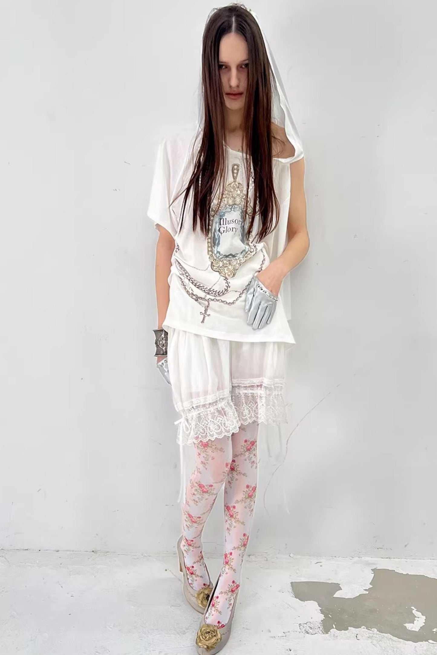 Retro Gemstone Hooded Top