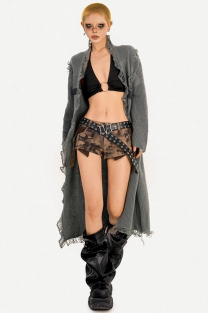 Retro Design Long Cardigan