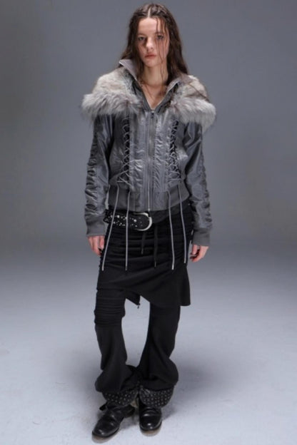 Pleated Layered Scimitar Pants