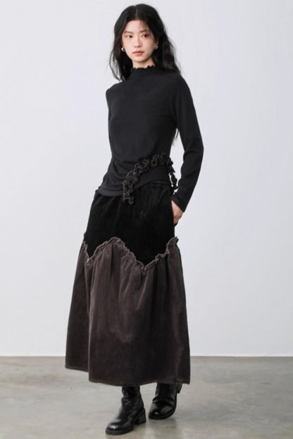 Dark Night Ruffle Top