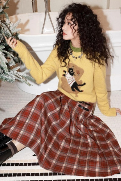 Mohair Room Cat Sweater Set-Up