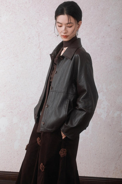 Caramel Coffee Leather Jacket