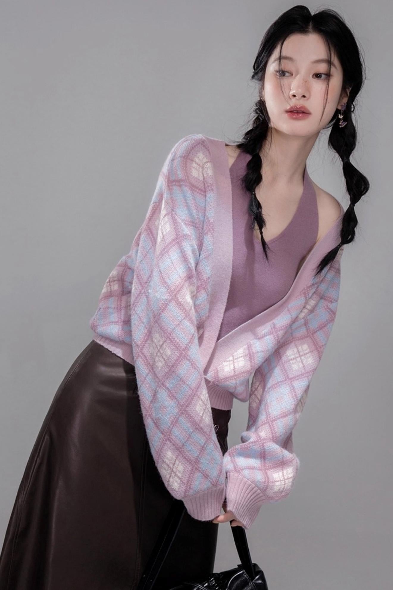 Rich and Crafty Brown Slit Leather Skirt