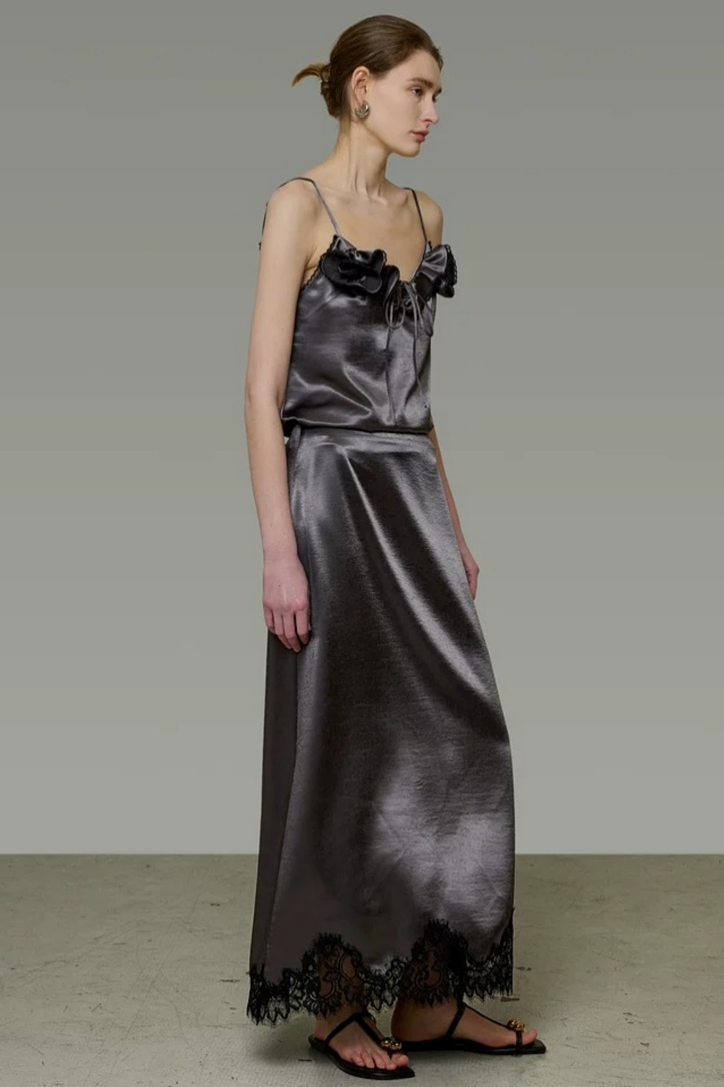 Lace-Trimmed Satin Camisole