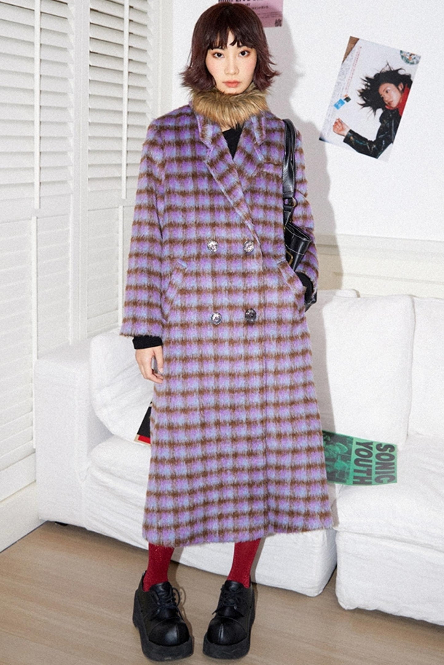 Vintage Check Long Coat