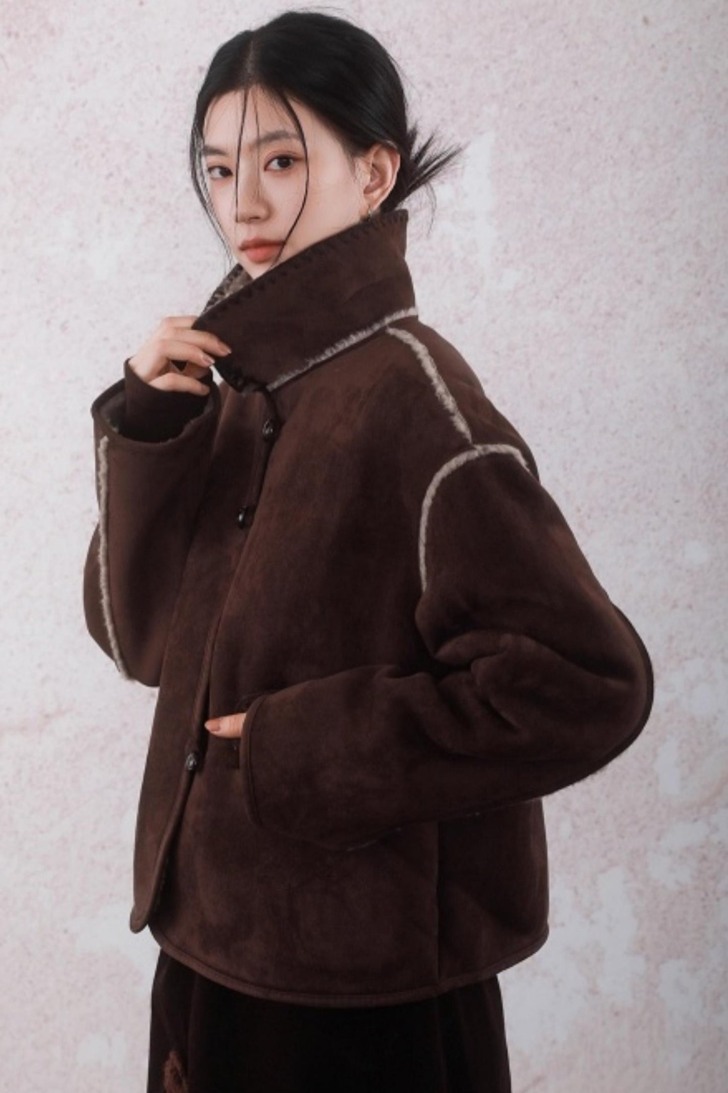 Brown Berry Plush Jacket