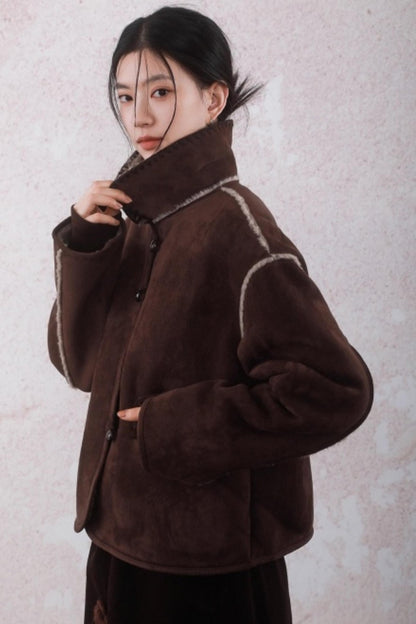 Brown Berry Plush Jacket