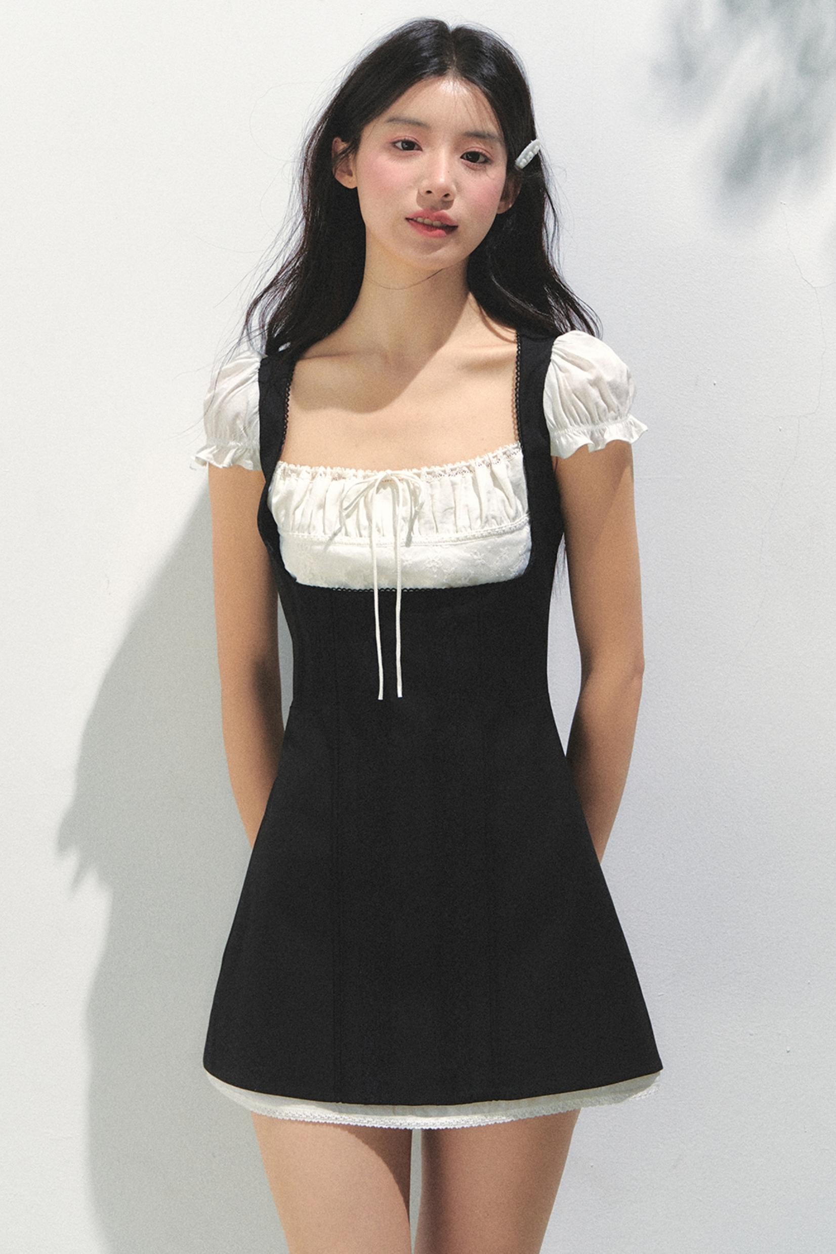 Eden Colorblock Square Neck Dress