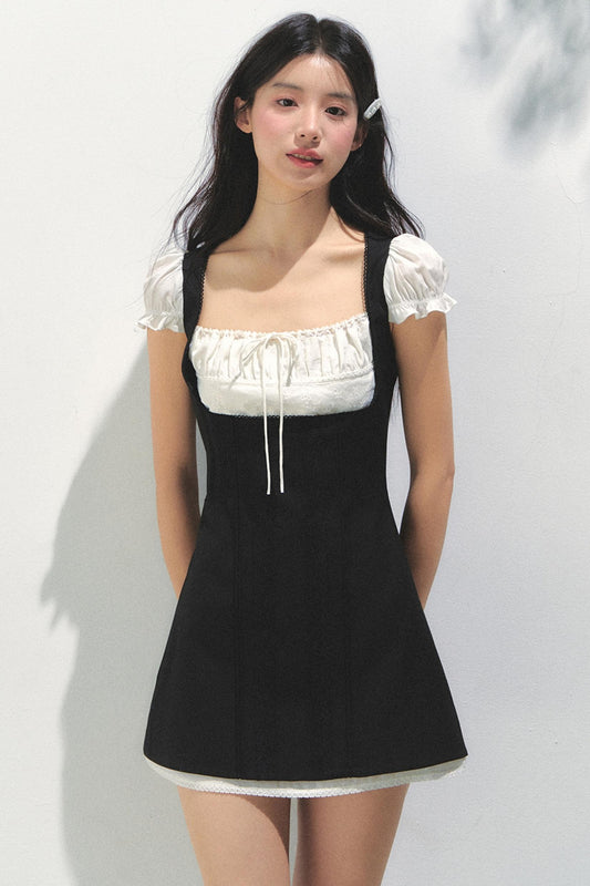 Eden Colorblock Square Neck Dress