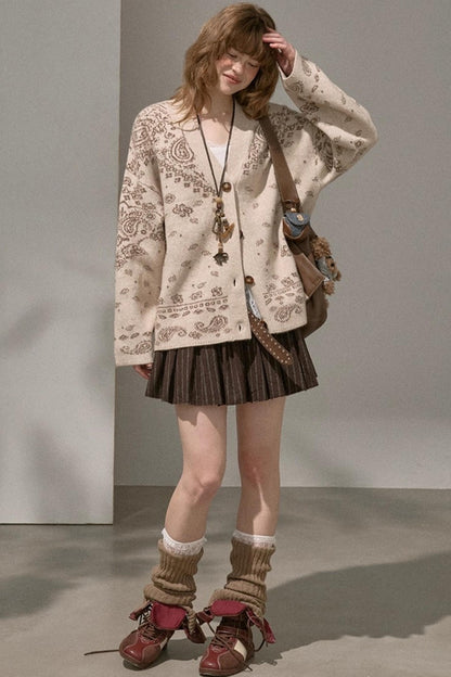 Premium V-Neck Knit Cardigan