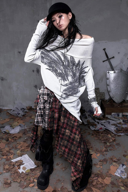 Wasteland Swing Collar Knitted Tops