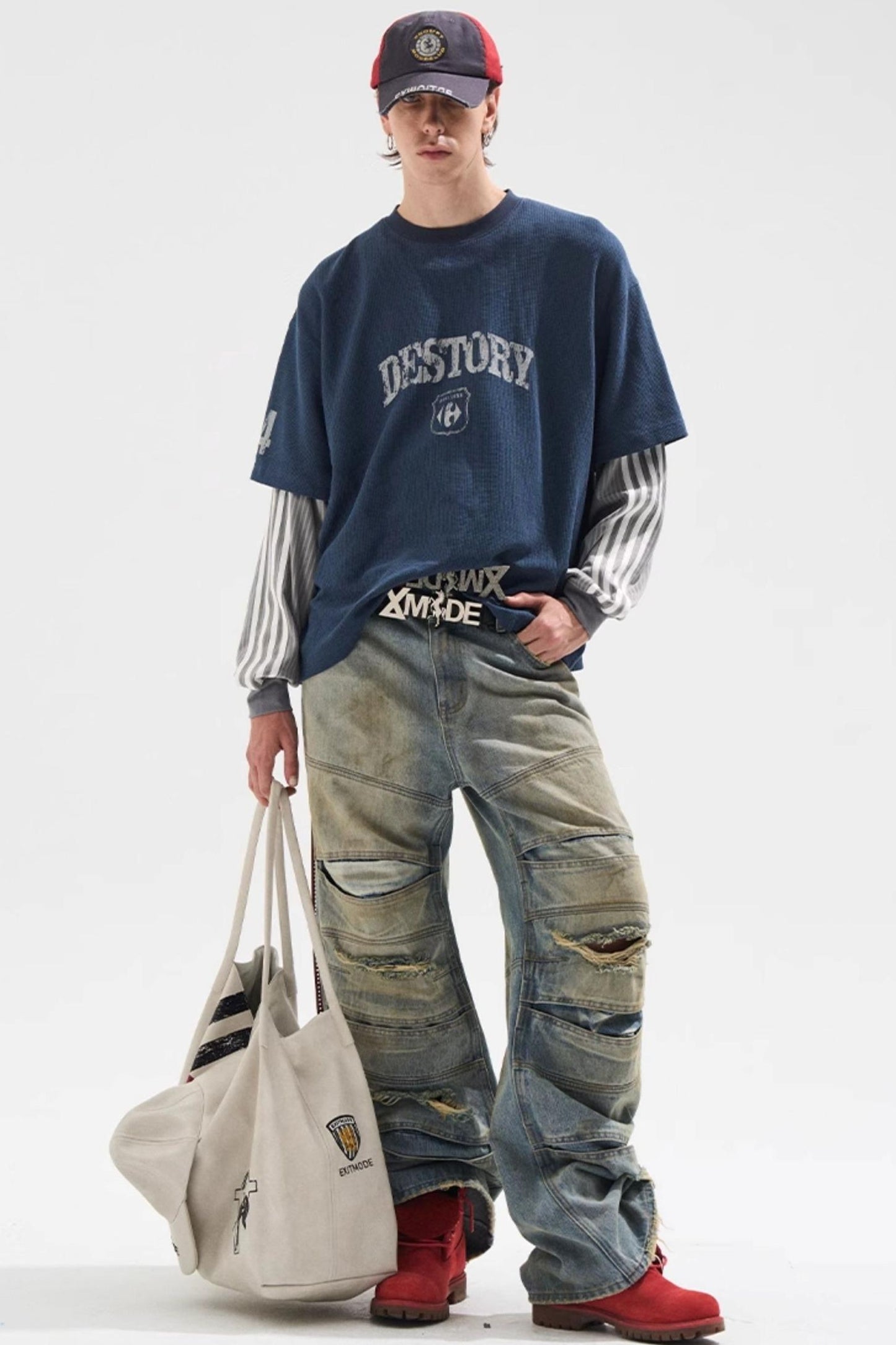 Fake Two Mottled T-Shirt