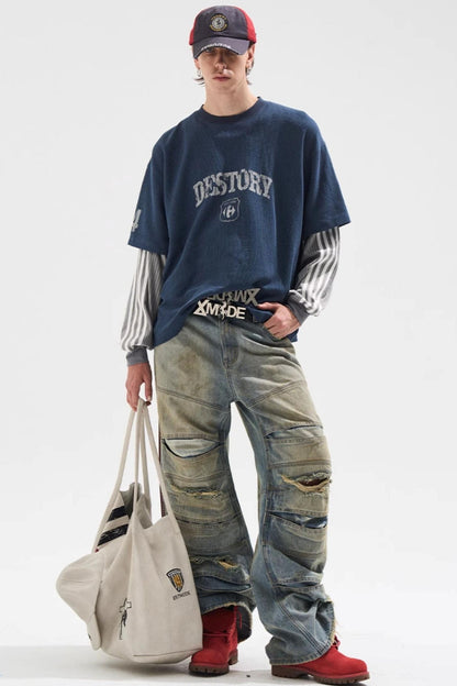 Fake Two Mottled T-Shirt