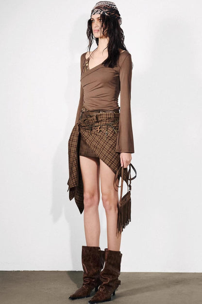Tree Bark Patchwork Top