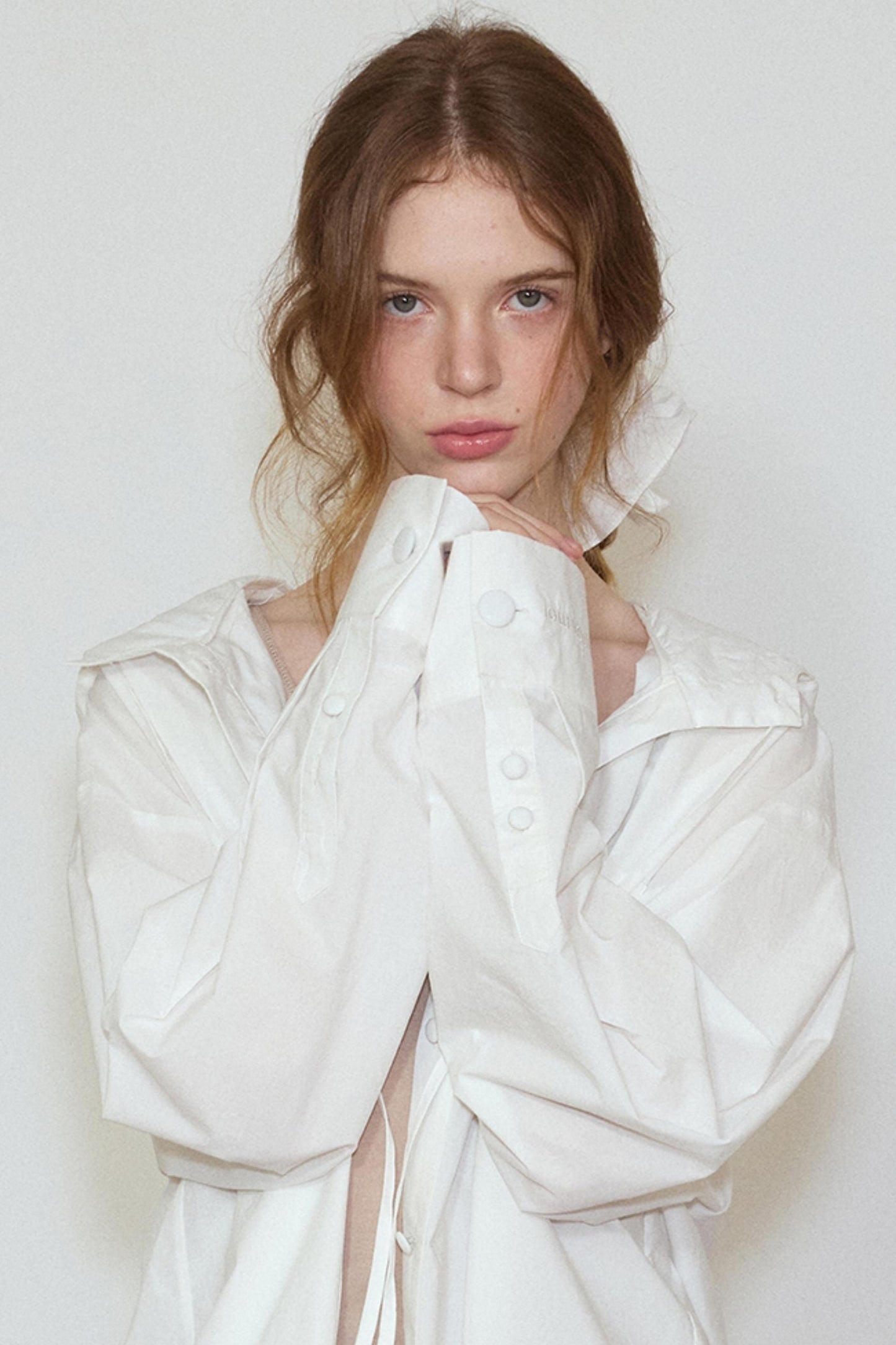 Sun Lace Set: Hooded Shirt Skirt Set-Up