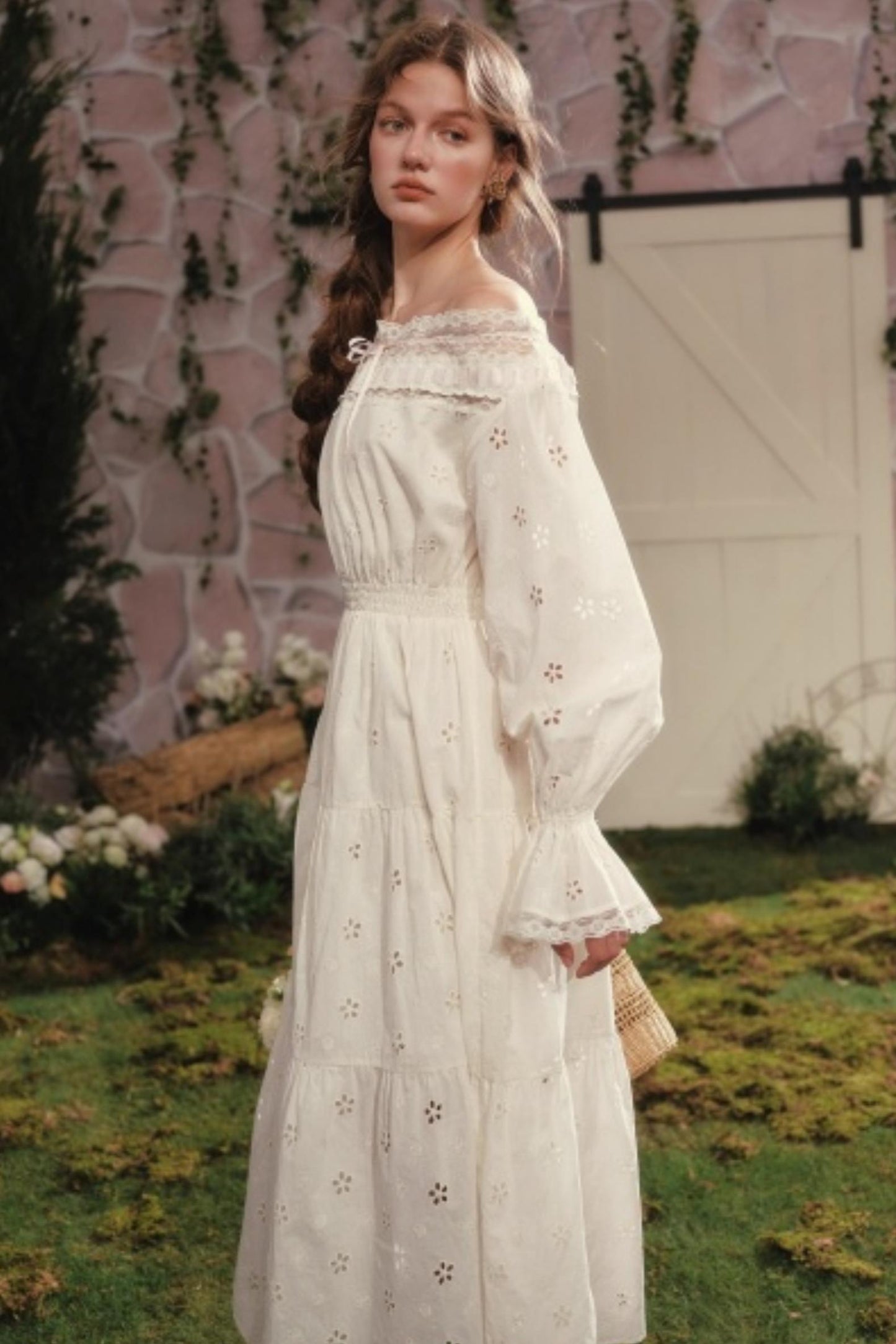 Lacemade Camellia Off-Shoulder Dress