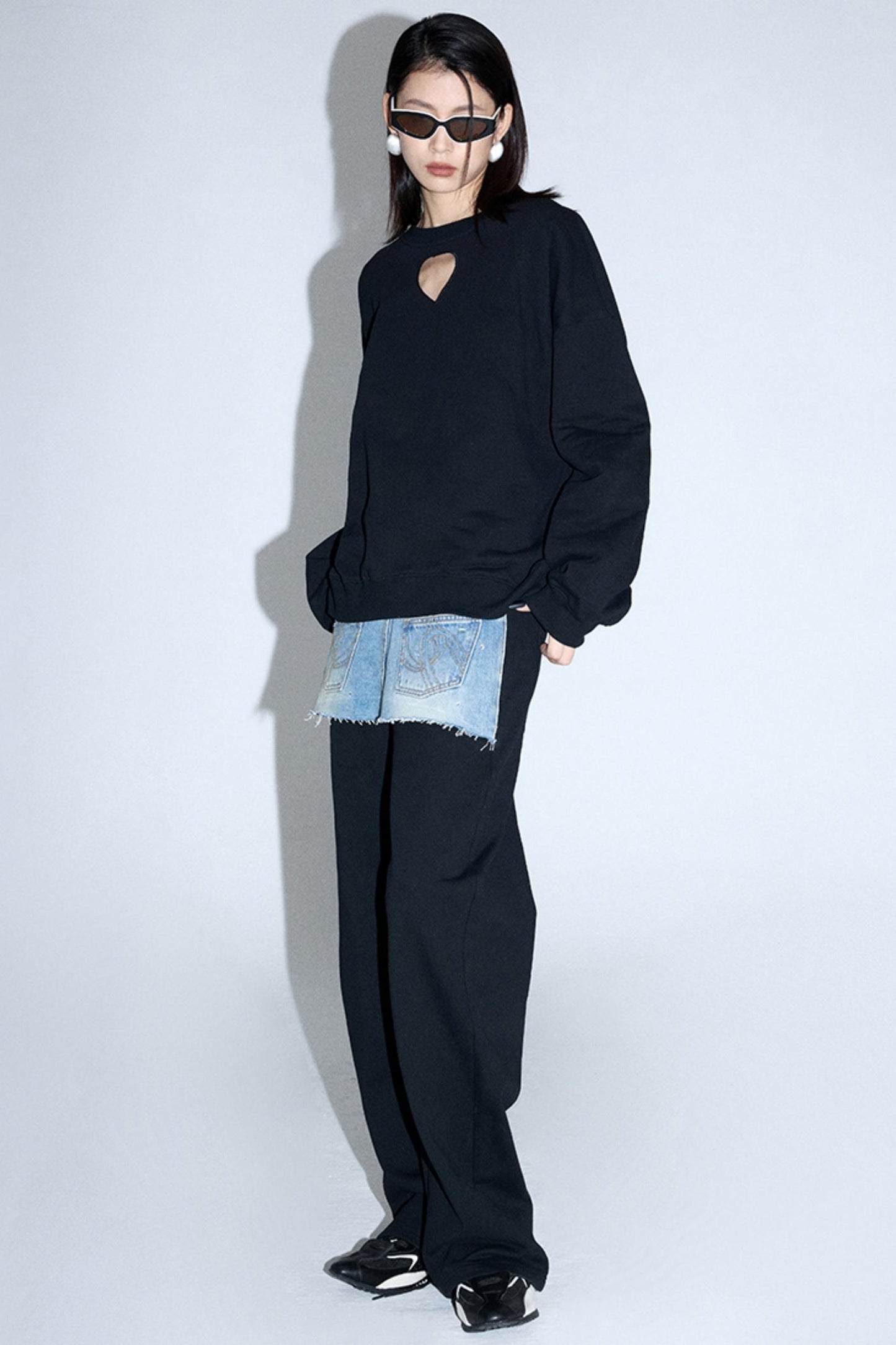 Embroidered Hollow Heart Top