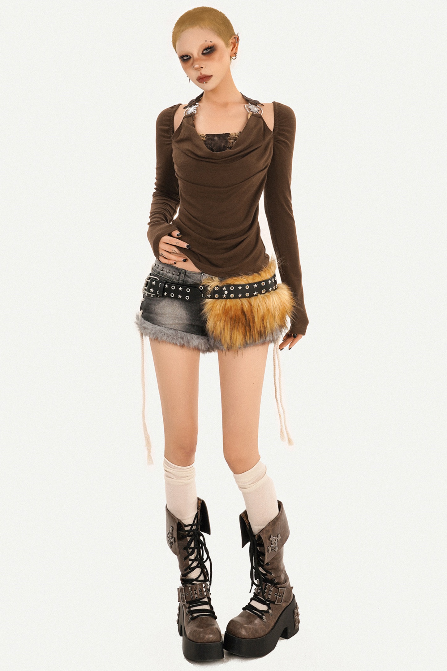 Off-Shoulder Halter Top