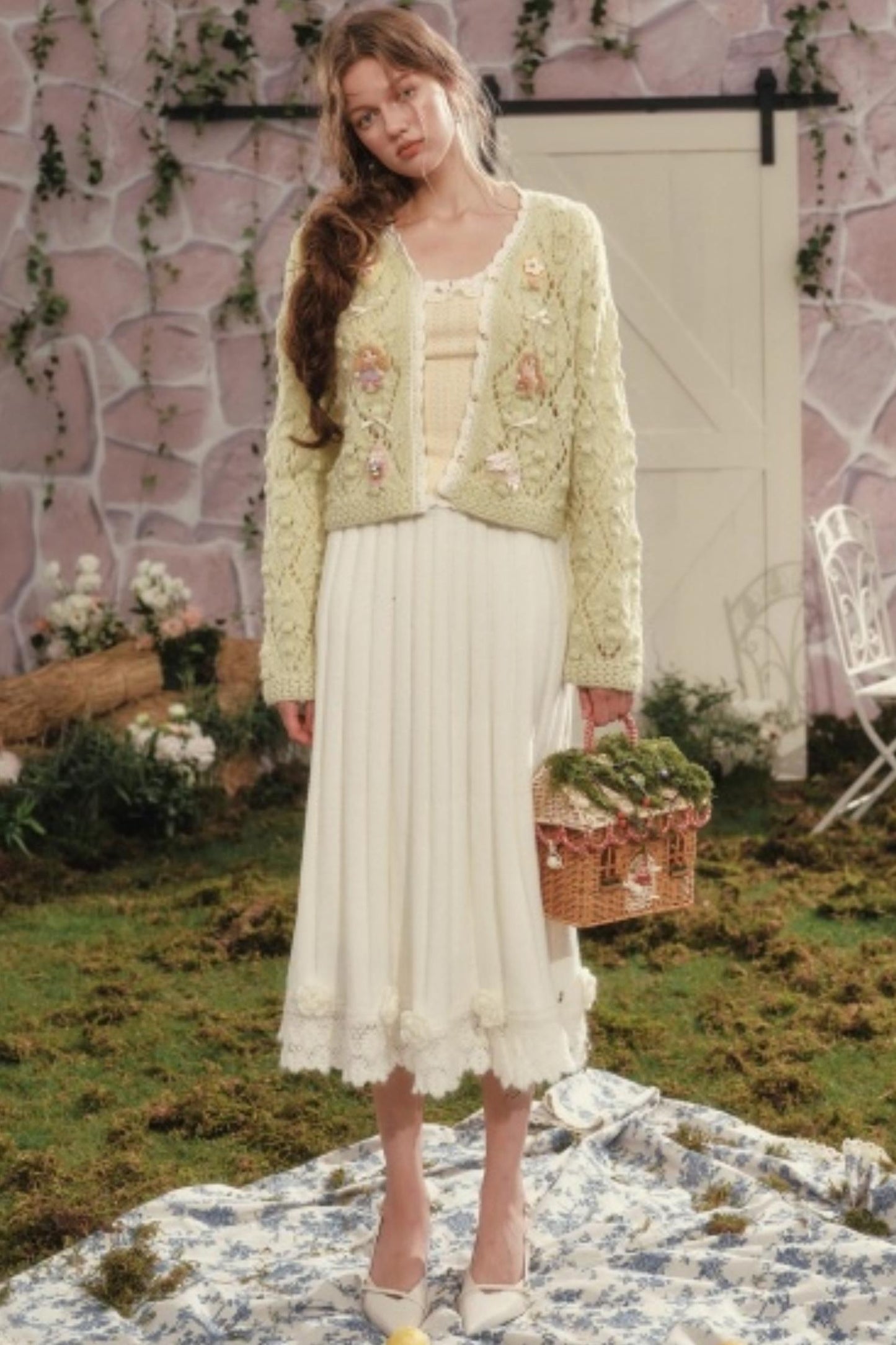 French Floral Pastoral Dress Set-Up