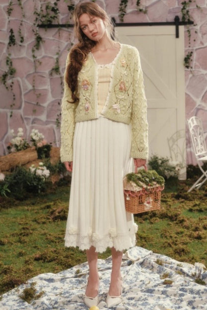 French Floral Pastoral Dress Set-Up