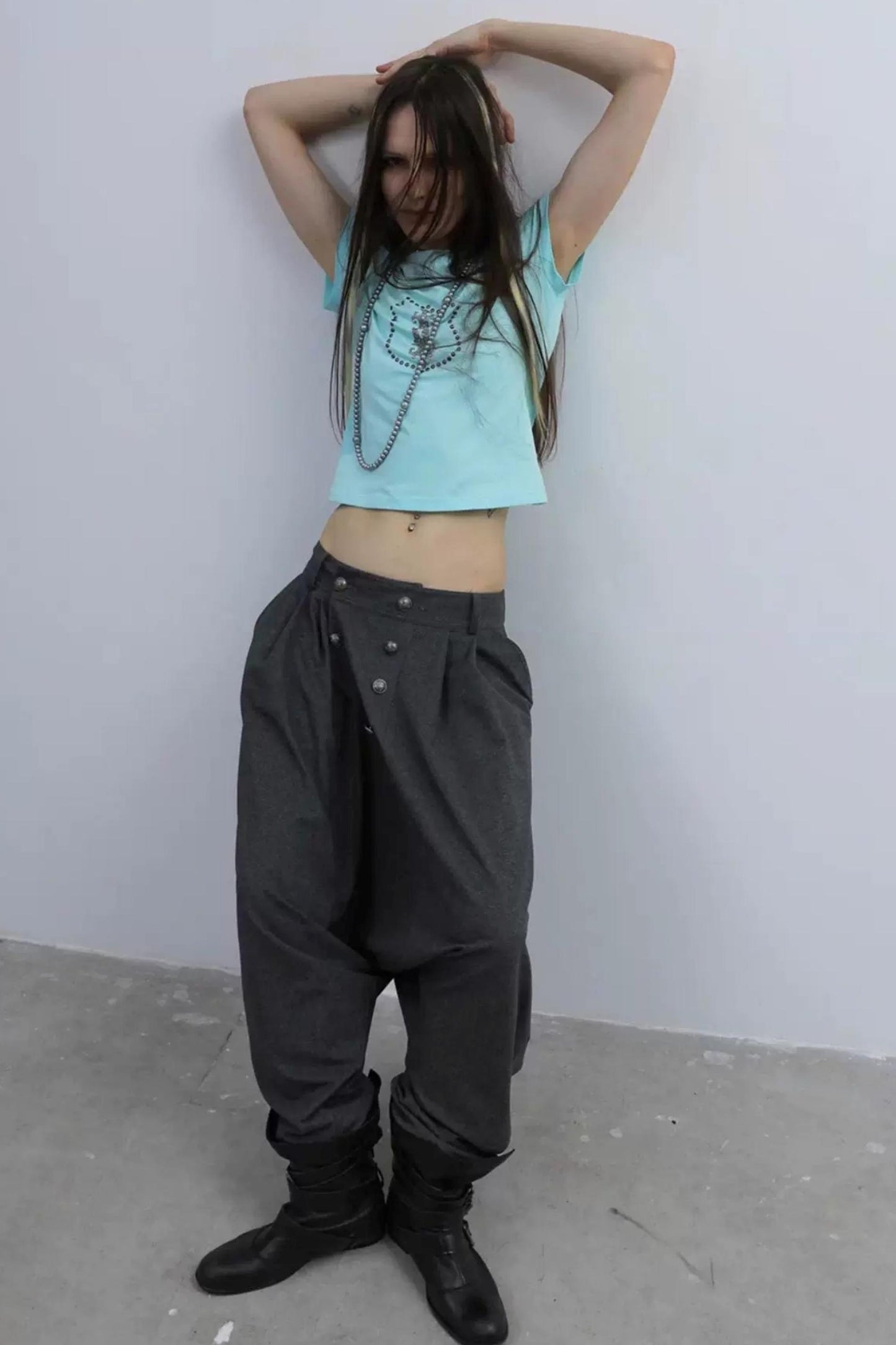 Y2K Rhinestone Cropped T-Shirt