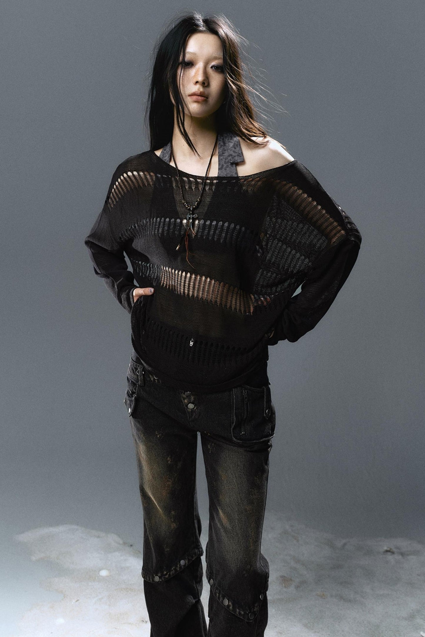 Linen Knit Cover-Up Top