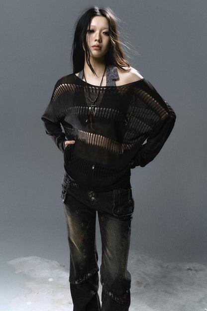 Linen Knit Cover-Up Top