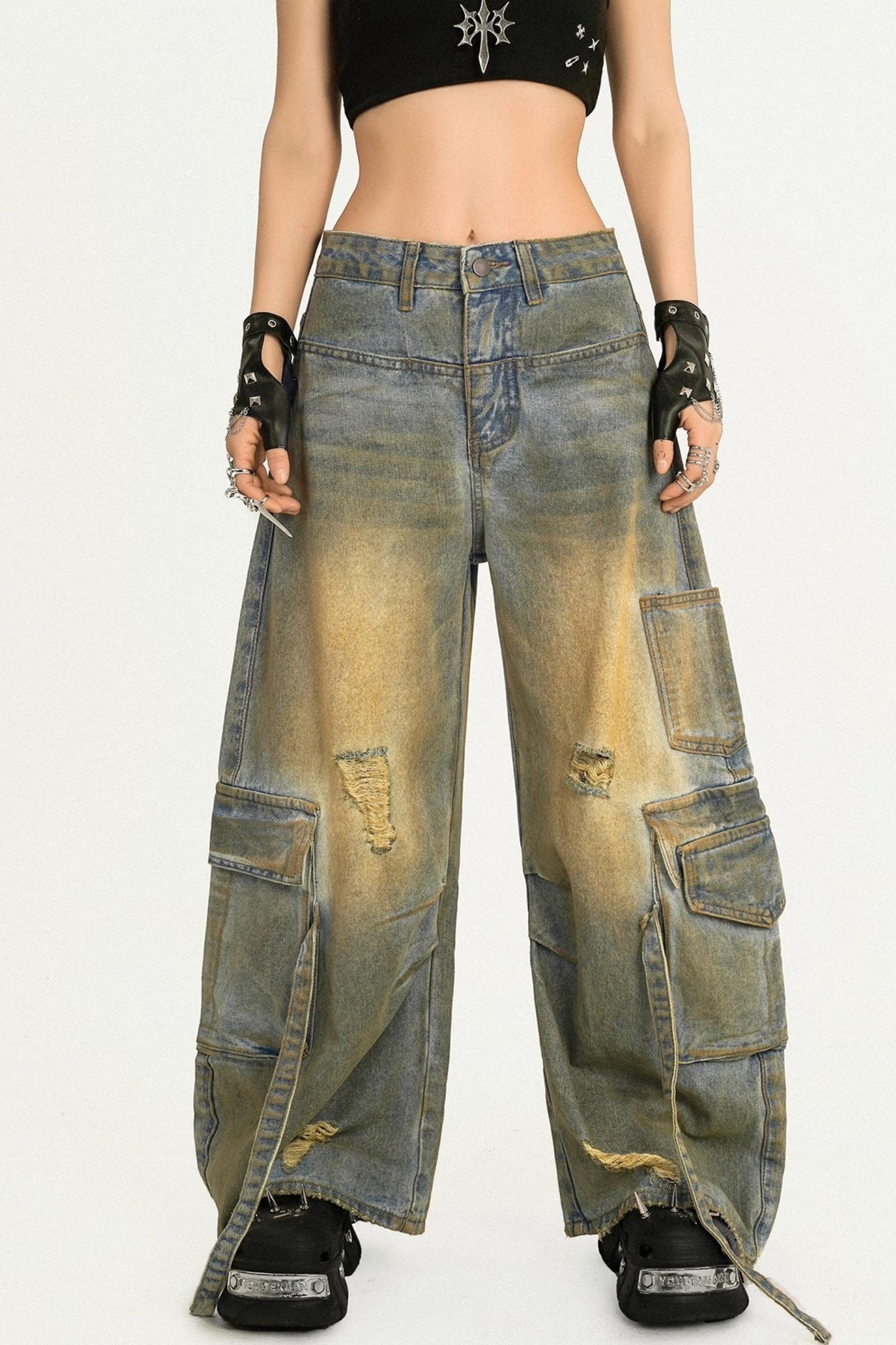 Wandering Retro Cargo Jeans