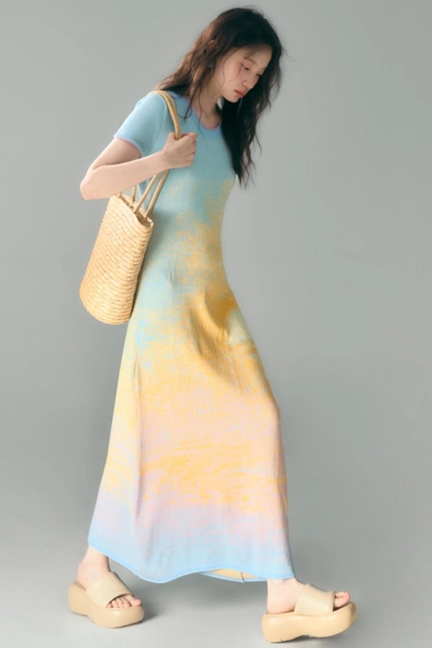 Hand-Painted Knit Dress