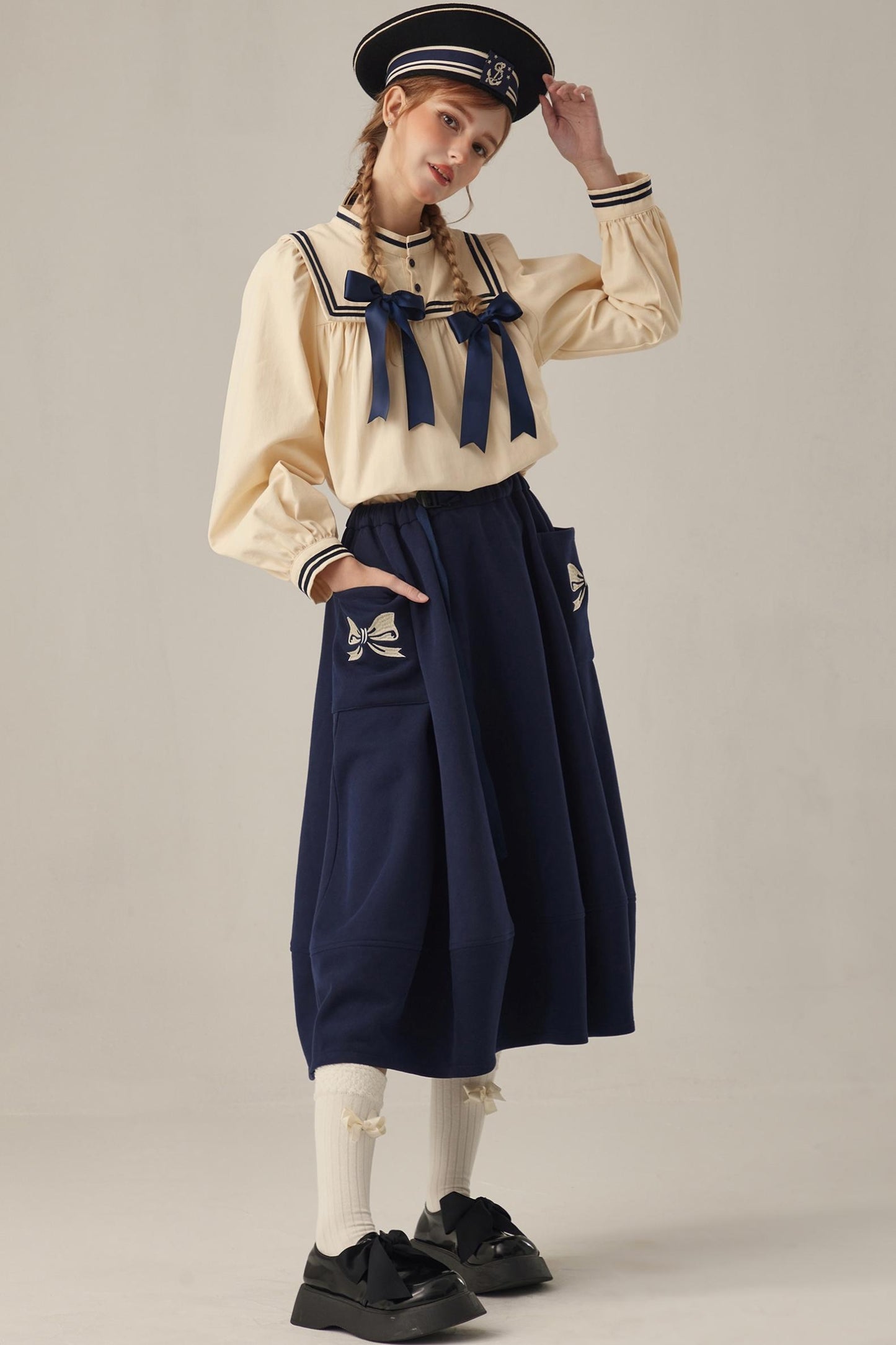 Elegant Floral Midi Skirt