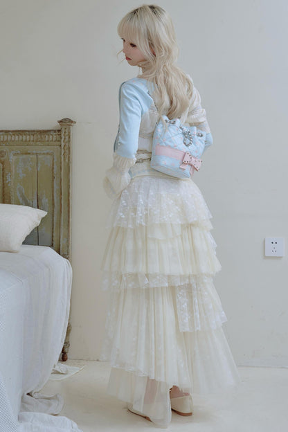 Floral Diamond Bucket Bag