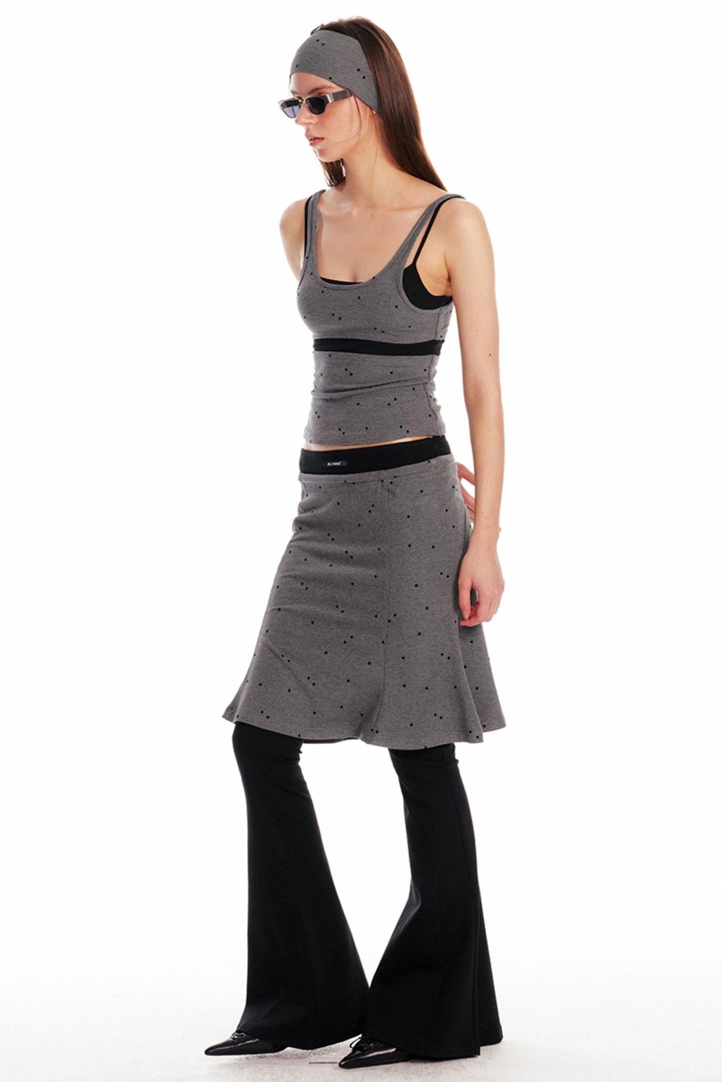 Summer Knit Suspender Skirt Set-Up