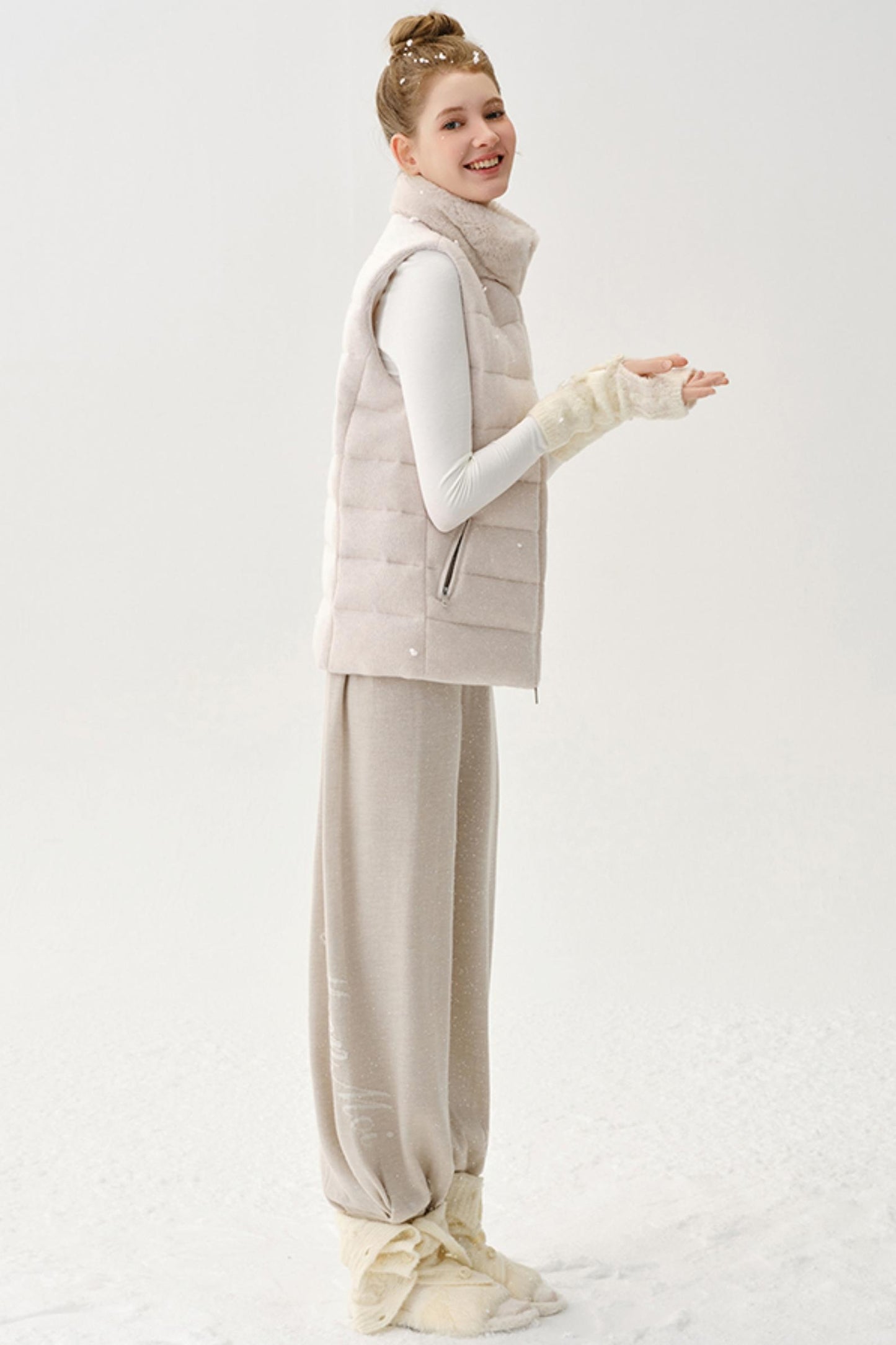 High-End Wool Knit Pants