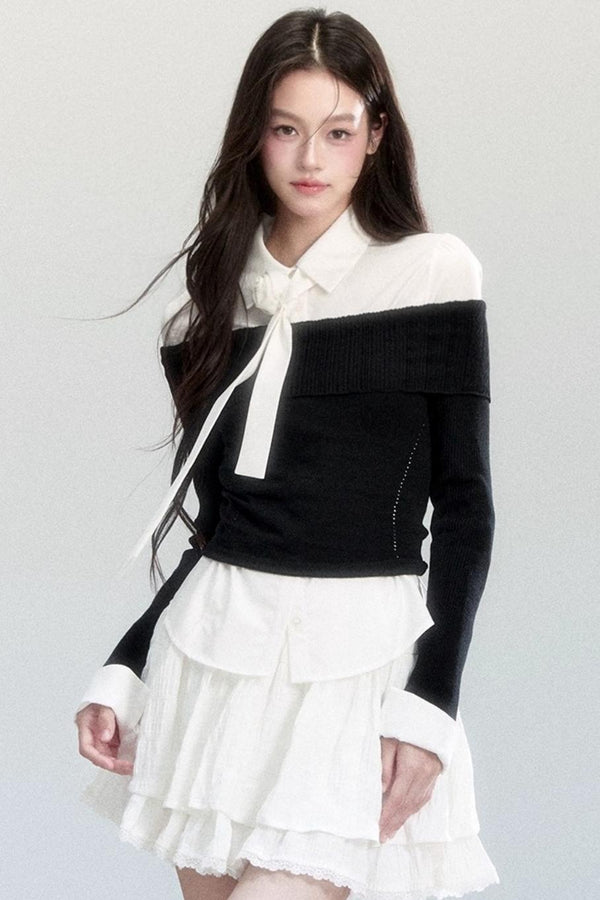 Slimming Knit One-Shoulder Top