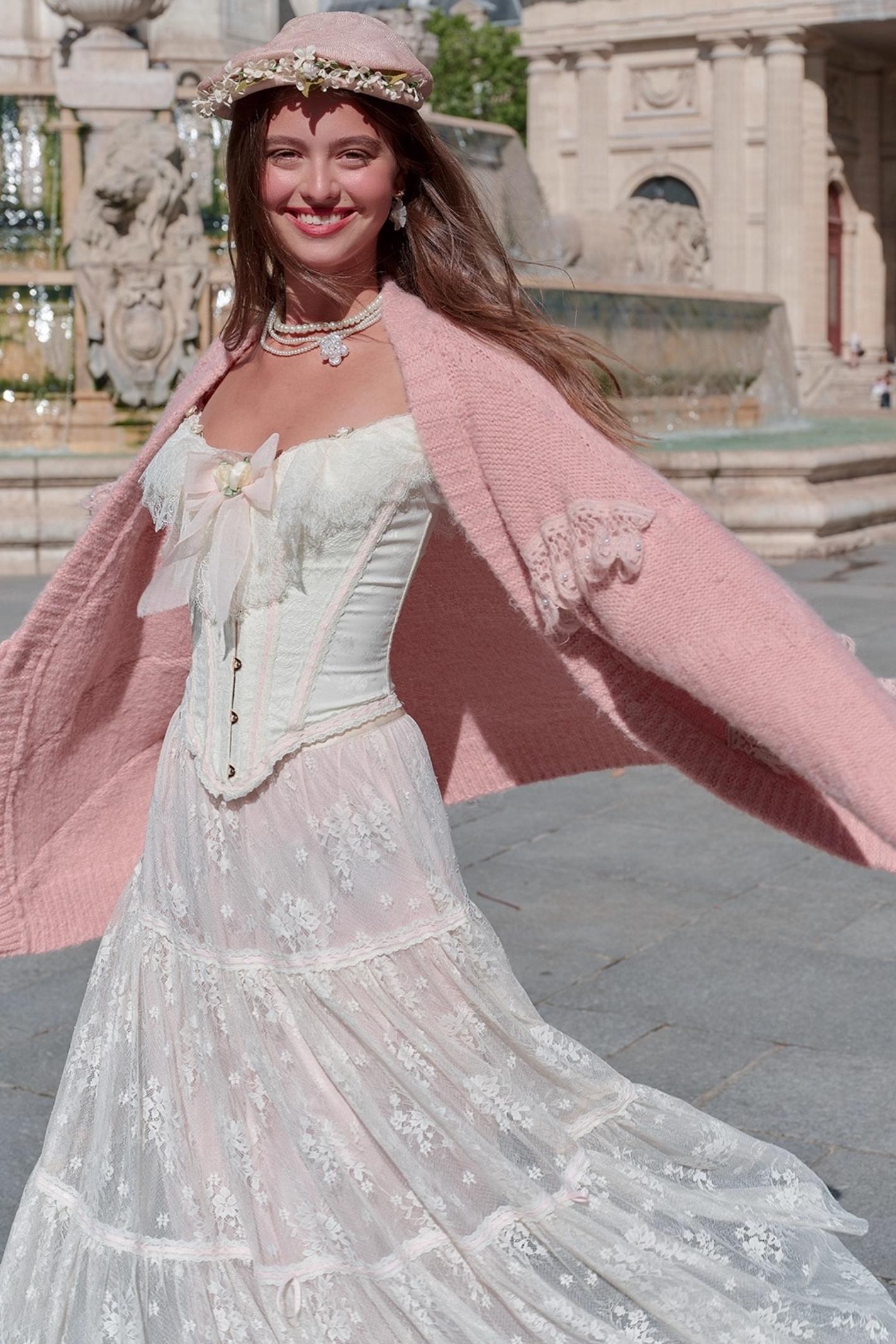 Morning Dew Lace Skirt Set-Up