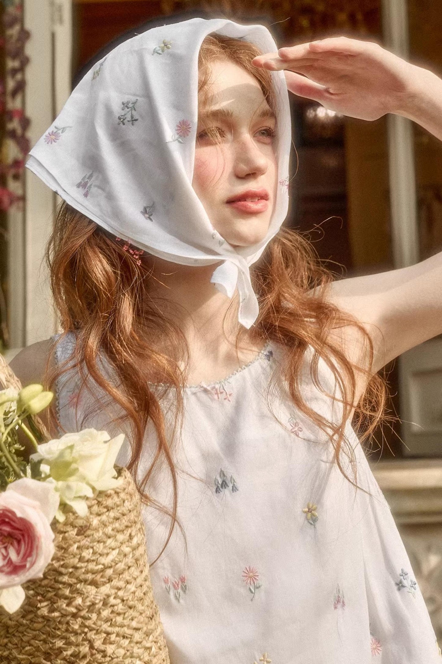 Milky Way Embroidery Linen Shirt Set-Up