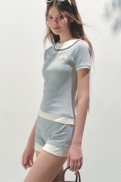 Sunset Chic Shorts Top Set-UP