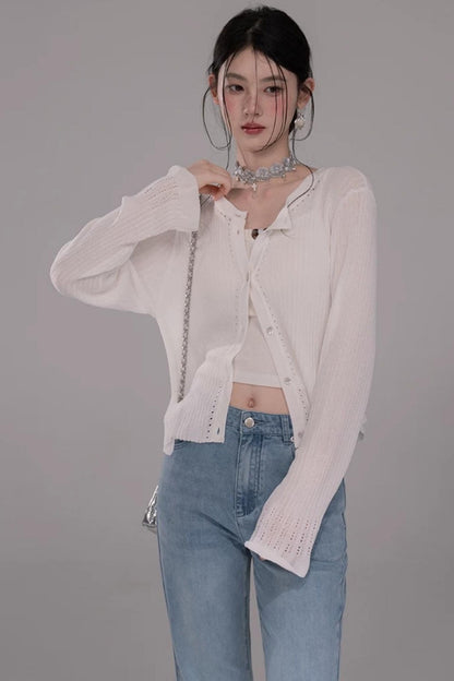Laser Embroidery Denim Pants